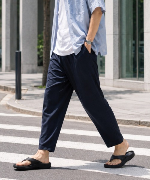 NAVY(ネイビー)の「【SARARI /サラリ】接触冷感 レーヨン アンクル パンツ(その他パンツ・メンズ・ブラック系その他/ネイビー/ブラック/チャコールグレー・XL/L/M)」の4枚目の写真