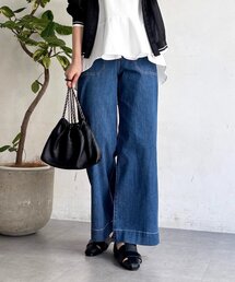 ストレート薄デニムパンツ