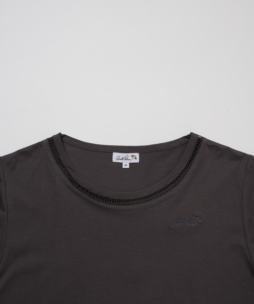 Arnold Palmer(アーノルドパーマー)の「はしごレース トリム 半袖Tシャツ(Tシャツ/カットソー・レディース・ホワイト/チャコールグレー/ライトブルー・L/M/S)」の10枚目の写真