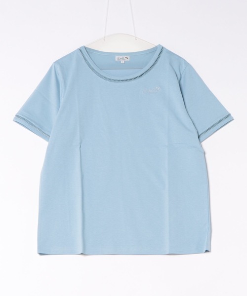 Arnold Palmer(アーノルドパーマー)の「はしごレース トリム 半袖Tシャツ(Tシャツ/カットソー・レディース・ホワイト/チャコールグレー/ライトブルー・L/M/S)」の16枚目の写真