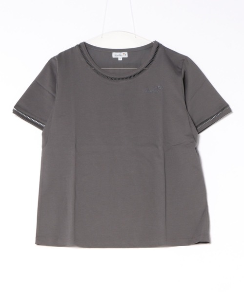 Arnold Palmer(アーノルドパーマー)の「はしごレース トリム 半袖Tシャツ(Tシャツ/カットソー・レディース・ホワイト/チャコールグレー/ライトブルー・L/M/S)」の15枚目の写真