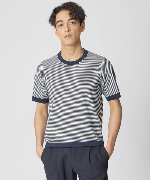 Paul Stuart(ポールスチュアート)の「【STUART’S TRAVELER】ドレスニットTシャツ(Tシャツ/カットソー・メンズ・ブラック/ネイビー・48/50/46)」の2枚目の写真