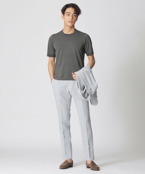 Paul Stuart(ポールスチュアート)の「【STUART’S TRAVELER】ドレスニットTシャツ(Tシャツ/カットソー・メンズ・ブラック/ネイビー・48/50/46)」の3枚目の写真