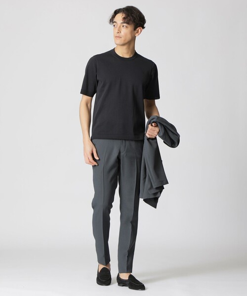 Paul Stuart(ポールスチュアート)の「【STUART’S TRAVELER】ドレスニットTシャツ(Tシャツ/カットソー・メンズ・ブラック/ネイビー・48/50/46)」の4枚目の写真