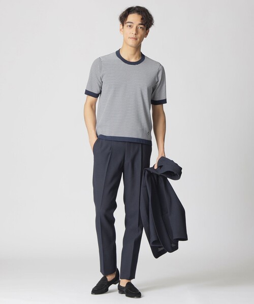 Paul Stuart(ポールスチュアート)の「【STUART’S TRAVELER】ドレスニットTシャツ(Tシャツ/カットソー・メンズ・ブラック/ネイビー・48/50/46)」の5枚目の写真