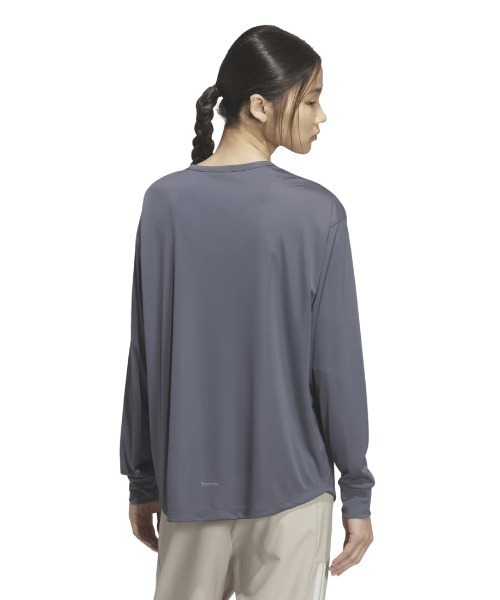 adidas(アディダス)の「アディダス adidas マストハブ ルーズフィット グラフィック長袖Tシャツ(Tシャツ/カットソー・レディース・グレー/ブラック・S/XL/M/L)」の4枚目の写真
