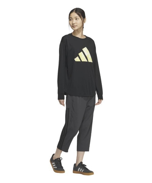 adidas(アディダス)の「アディダス adidas マストハブ ルーズフィット グラフィック長袖Tシャツ(Tシャツ/カットソー・レディース・グレー/ブラック・S/XL/M/L)」の9枚目の写真