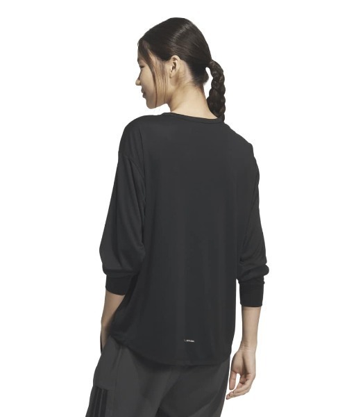 adidas(アディダス)の「アディダス adidas マストハブ ルーズフィット グラフィック長袖Tシャツ(Tシャツ/カットソー・レディース・グレー/ブラック・S/XL/M/L)」の8枚目の写真