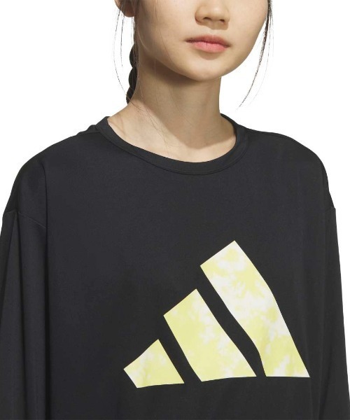 adidas(アディダス)の「アディダス adidas マストハブ ルーズフィット グラフィック長袖Tシャツ(Tシャツ/カットソー・レディース・グレー/ブラック・S/XL/M/L)」の10枚目の写真