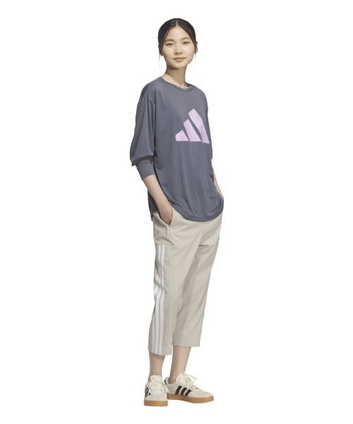 adidas(アディダス)の「アディダス adidas マストハブ ルーズフィット グラフィック長袖Tシャツ(Tシャツ/カットソー・レディース・グレー/ブラック・S/XL/M/L)」の5枚目の写真