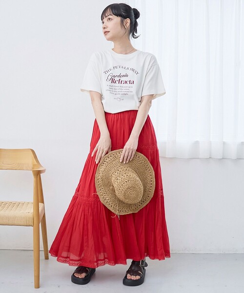 coen(コーエン)の「【WEB先行販売 / MARKET(マーケット)】 レースティアードスカート(スカート・レディース・ベージュ/ブラック/レッド・FREE)」の16枚目の写真