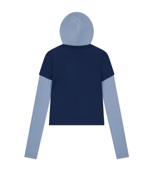 SUNLOVE(サンラブ)の「W Prose Layered Hooded Tee(Tシャツ/カットソー・レディース・ブルー/ブラック/ミント・S/M)」の14枚目の写真
