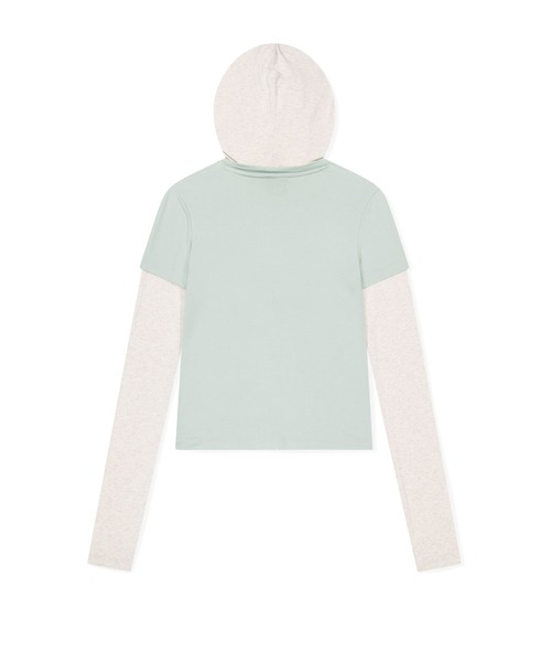 SUNLOVE(サンラブ)の「W Prose Layered Hooded Tee(Tシャツ/カットソー・レディース・ブルー/ブラック/ミント・S/M)」の9枚目の写真