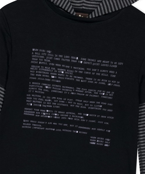 SUNLOVE(サンラブ)の「W Prose Layered Hooded Tee(Tシャツ/カットソー・レディース・ブルー/ブラック/ミント・S/M)」の5枚目の写真