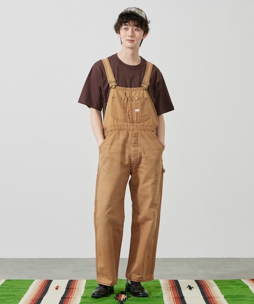 Lee(リー)の「Lee/リー【ダック素材】DUNGAREESオーバーオールパンツ/デニム セットアップ対応【ユニセックス】(サロペット/オーバーオール・メンズ・チャコール/ブラウン・SMALL/MEDIUM/LARGE/X-LARGE)」の1枚目の写真