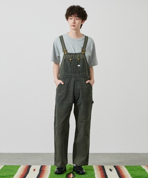 Lee(リー)の「Lee/リー【ダック素材】DUNGAREESオーバーオールパンツ/デニム セットアップ対応【ユニセックス】(サロペット/オーバーオール・メンズ・チャコール/ブラウン・SMALL/MEDIUM/LARGE/X-LARGE)」の2枚目の写真