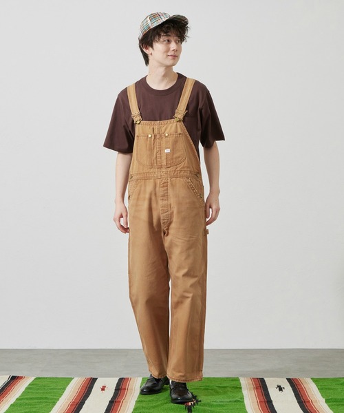 Lee(リー)の「Lee/リー【ダック素材】DUNGAREESオーバーオールパンツ/デニム セットアップ対応【ユニセックス】(サロペット/オーバーオール・メンズ・チャコール/ブラウン・SMALL/MEDIUM/LARGE/X-LARGE)」の4枚目の写真