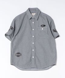 ワッペン付きヒッコリー半袖シャツ(M1)