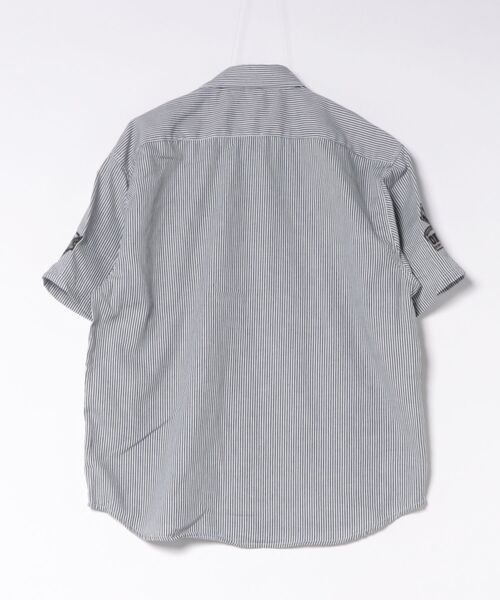 CORISCO(コリスコ)の「ワッペン付きヒッコリー半袖シャツ(M1)(シャツ/ブラウス・メンズ・その他1/その他2・MEDIUM/LARGE/X-LARGE)」の4枚目の写真