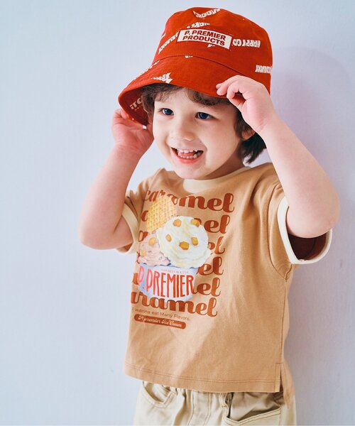 26夏新作】いろんなアイスちょーだいグラフィックリンガー半袖Tシャツ