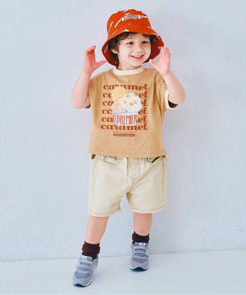 p.premier(ピードットプルミエ)の「【26夏新作】いろんなアイスちょーだいグラフィックリンガー半袖Tシャツ(Tシャツ/カットソー・キッズ・グレー/ライトイエロー/ベビーピンク/アイボリー/ミント/ブラウン/キャメル/レッド・80/90/100/110/120/130/140)」の12枚目の写真