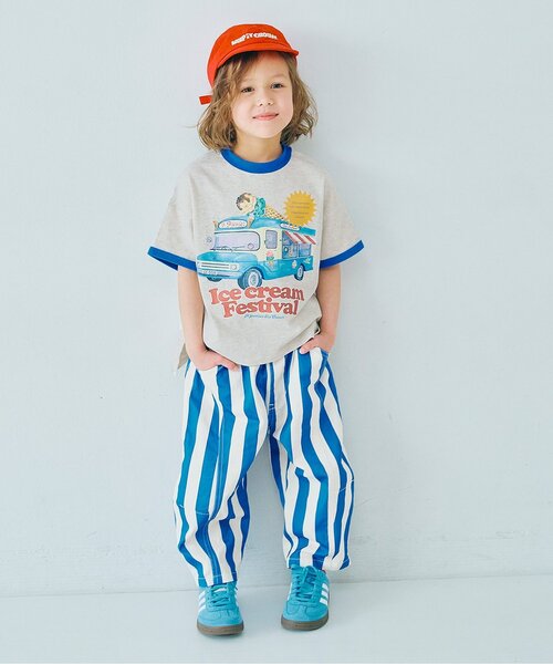 p.premier(ピードットプルミエ)の「【26夏新作】いろんなアイスちょーだいグラフィックリンガー半袖Tシャツ(Tシャツ/カットソー・キッズ・グレー/ライトイエロー/ベビーピンク/アイボリー/ミント/ブラウン/キャメル/レッド・80/90/100/110/120/130/140)」の13枚目の写真