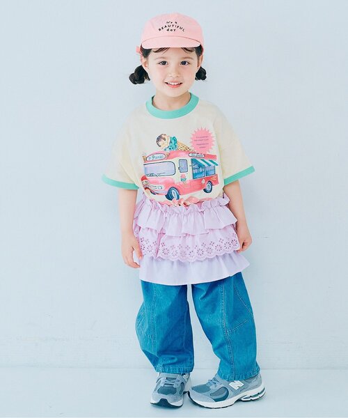 p.premier(ピードットプルミエ)の「【26夏新作】いろんなアイスちょーだいグラフィックリンガー半袖Tシャツ(Tシャツ/カットソー・キッズ・グレー/ライトイエロー/ベビーピンク/アイボリー/ミント/ブラウン/キャメル/レッド・80/90/100/110/120/130/140)」の17枚目の写真