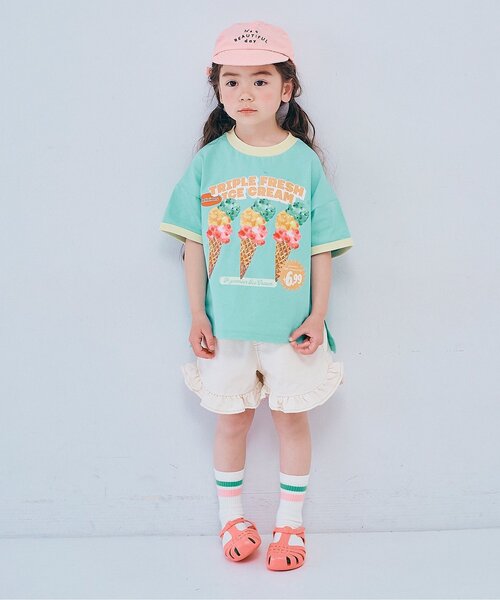 p.premier(ピードットプルミエ)の「【26夏新作】いろんなアイスちょーだいグラフィックリンガー半袖Tシャツ(Tシャツ/カットソー・キッズ・グレー/ライトイエロー/ベビーピンク/アイボリー/ミント/ブラウン/キャメル/レッド・80/90/100/110/120/130/140)」の18枚目の写真
