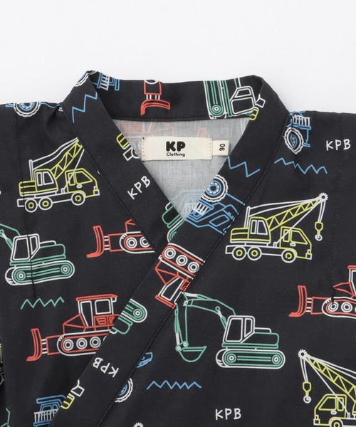 KP DECO（ケーピーデコ）の「働く車柄 甚平（浴衣・キッズ・ブラック/ブルー・90cm/110cm/100cm）」の5枚目の写真