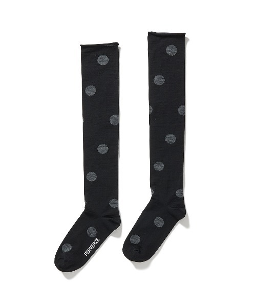 PERVERZE(パーバーズ)の「Dot Sox(ソックス/靴下・レディース・ブラウン/ブラック・FREE)」の1枚目の写真
