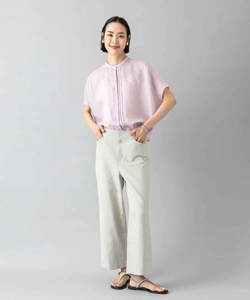MICHEL KLEIN（ミッシェル・クラン）の「[新色追加][定番人気]ドライストレッチワイドパンツ（その他パンツ・レディース・ブラック/ベージュ/ホワイト/ライトグレー/モカ・36/38/40）」の8枚目の写真