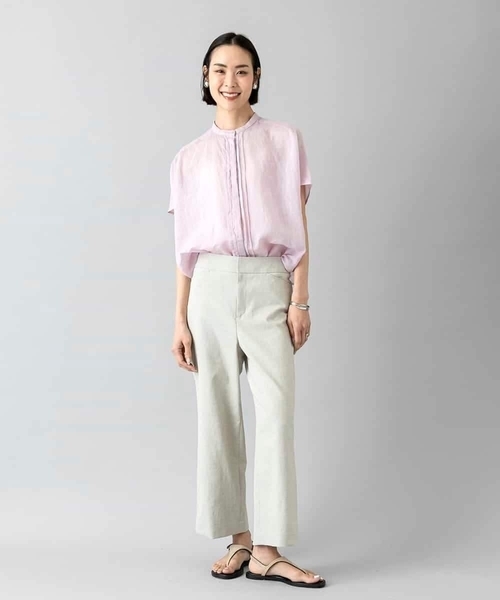 MICHEL KLEIN（ミッシェル・クラン）の「[新色追加][定番人気]ドライストレッチワイドパンツ（その他パンツ・レディース・ブラック/ベージュ/ホワイト/ライトグレー/モカ・36/38/40）」の9枚目の写真