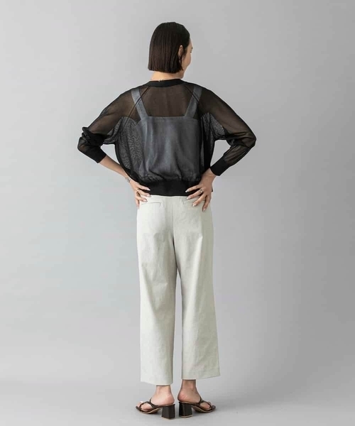 MICHEL KLEIN（ミッシェル・クラン）の「[新色追加][定番人気]ドライストレッチワイドパンツ（その他パンツ・レディース・ブラック/ベージュ/ホワイト/ライトグレー/モカ・36/38/40）」の17枚目の写真