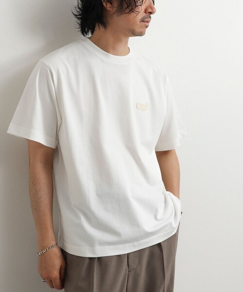 NOLLEY’S(ノーリーズ)の「クジラモチーフ ワンポイントTシャツ 26SS(Tシャツ/カットソー・メンズ・ホワイト/オレンジ/ライトグレー/サックスブルー・XL/L/M/S)」の5枚目の写真