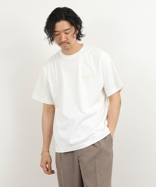 NOLLEY’S(ノーリーズ)の「クジラモチーフ ワンポイントTシャツ 26SS(Tシャツ/カットソー・メンズ・ホワイト/オレンジ/ライトグレー/サックスブルー・XL/L/M/S)」の10枚目の写真