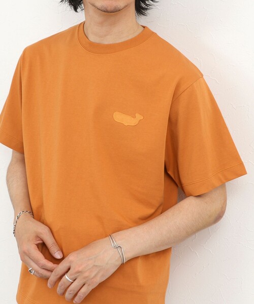 NOLLEY’S(ノーリーズ)の「クジラモチーフ ワンポイントTシャツ 26SS(Tシャツ/カットソー・メンズ・ホワイト/オレンジ/ライトグレー/サックスブルー・XL/L/M/S)」の15枚目の写真