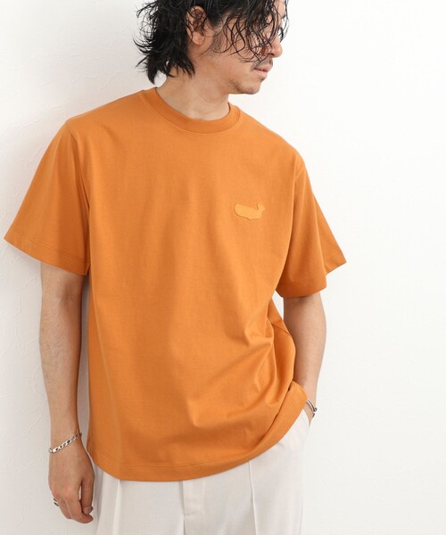 NOLLEY’S(ノーリーズ)の「クジラモチーフ ワンポイントTシャツ 26SS(Tシャツ/カットソー・メンズ・ホワイト/オレンジ/ライトグレー/サックスブルー・XL/L/M/S)」の16枚目の写真