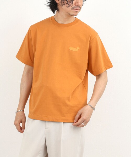 NOLLEY’S(ノーリーズ)の「クジラモチーフ ワンポイントTシャツ 26SS(Tシャツ/カットソー・メンズ・ホワイト/オレンジ/ライトグレー/サックスブルー・XL/L/M/S)」の17枚目の写真