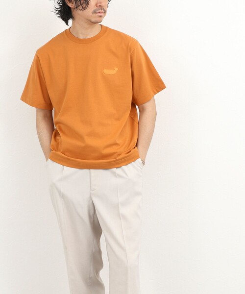 NOLLEY’S(ノーリーズ)の「クジラモチーフ ワンポイントTシャツ 26SS(Tシャツ/カットソー・メンズ・ホワイト/オレンジ/ライトグレー/サックスブルー・XL/L/M/S)」の19枚目の写真