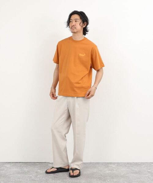 NOLLEY’S(ノーリーズ)の「クジラモチーフ ワンポイントTシャツ 26SS(Tシャツ/カットソー・メンズ・ホワイト/オレンジ/ライトグレー/サックスブルー・XL/L/M/S)」の22枚目の写真