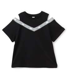 mezzo piano Junior | 【人気商品再入荷】【直営店で取り扱い無し】肩あきリブTシャツ(Tシャツ/カットソー)