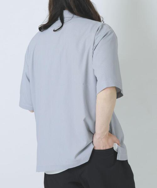 ITEMS URBANRESEARCH（アイテムズ アーバンリサーチ）の「『接触冷感/速乾/イージーケア』高機能ストライプRDB半袖シャツ（シャツ/ブラウス・メンズ・ブラック/ブルー・MEDIUM/LARGE）」の12枚目の写真