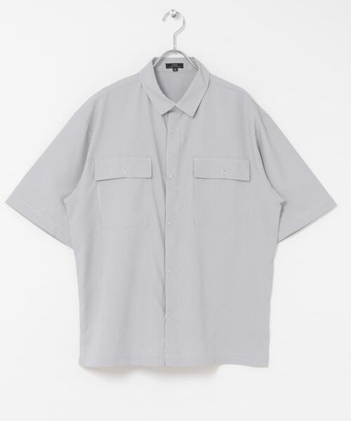 ITEMS URBANRESEARCH（アイテムズ アーバンリサーチ）の「『接触冷感/速乾/イージーケア』高機能ストライプRDB半袖シャツ（シャツ/ブラウス・メンズ・ブラック/ブルー・MEDIUM/LARGE）」の14枚目の写真