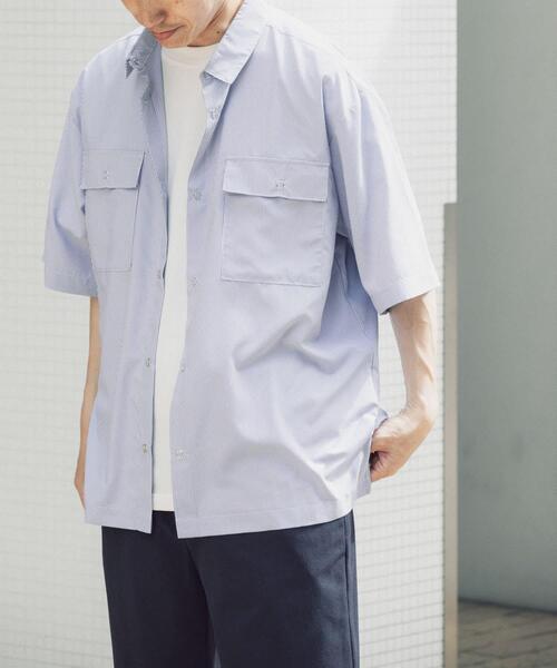 ITEMS URBANRESEARCH（アイテムズ アーバンリサーチ）の「『接触冷感/速乾/イージーケア』高機能ストライプRDB半袖シャツ（シャツ/ブラウス・メンズ・ブラック/ブルー・MEDIUM/LARGE）」の18枚目の写真