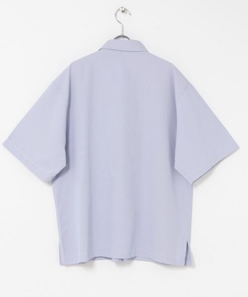 ITEMS URBANRESEARCH（アイテムズ アーバンリサーチ）の「『接触冷感/速乾/イージーケア』高機能ストライプRDB半袖シャツ（シャツ/ブラウス・メンズ・ブラック/ブルー・MEDIUM/LARGE）」の5枚目の写真