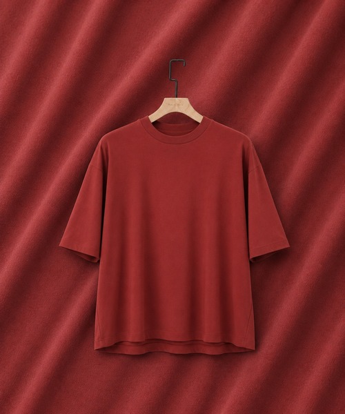 PUBLIC TOKYO（パブリックトウキョウ）の「極 －3℃TEE /ウォッシャブル/夏服/インナー/伸縮性/耐久性/洗濯可/通気性/冷感（Tシャツ/カットソー・メンズ・ホワイト/レッド/オリーブ/カーキ/サックスブルー/イエロー・1/2/3）」の6枚目の写真