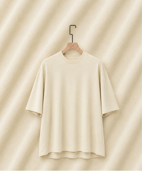 PUBLIC TOKYO（パブリックトウキョウ）の「極 －3℃TEE /ウォッシャブル/夏服/インナー/伸縮性/耐久性/洗濯可/通気性/冷感（Tシャツ/カットソー・メンズ・ホワイト/レッド/オリーブ/カーキ/サックスブルー/イエロー・1/2/3）」の5枚目の写真