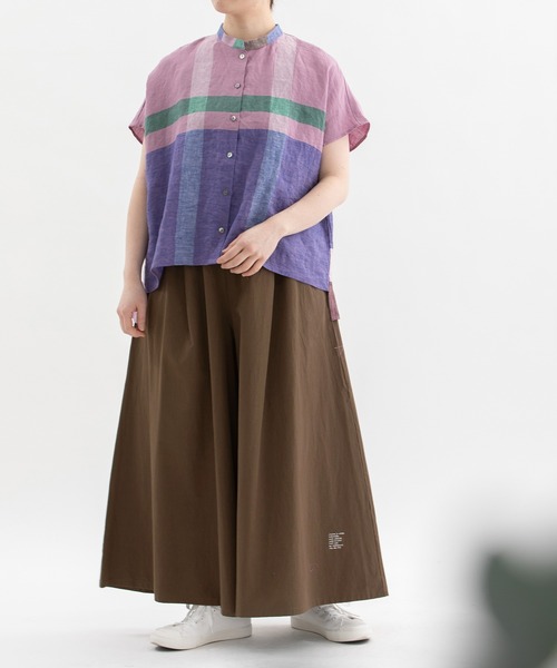 nop de nod(ノップドゥノッド)の「綾ダンプフレアーマキシパンツ(その他パンツ・レディース・ダークブラウン/ライトブルー/ブラック/ベージュ・3)」の20枚目の写真