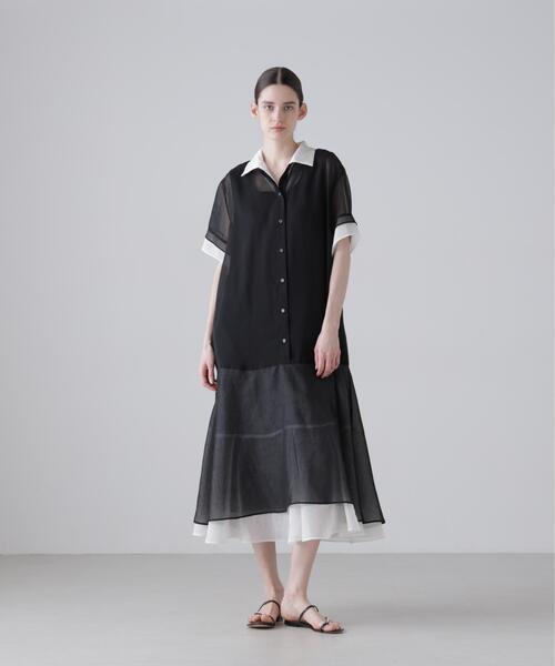 新品未使用タグ付き✨23SS✨アドーア ソフトオーガンジーワンピース ブラック ◇ソフトオーガンジーワンピース（ワンピース）｜ADORE（アドーア）の