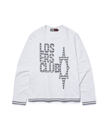 ロゴレイヤード長袖Tシャツホワイト